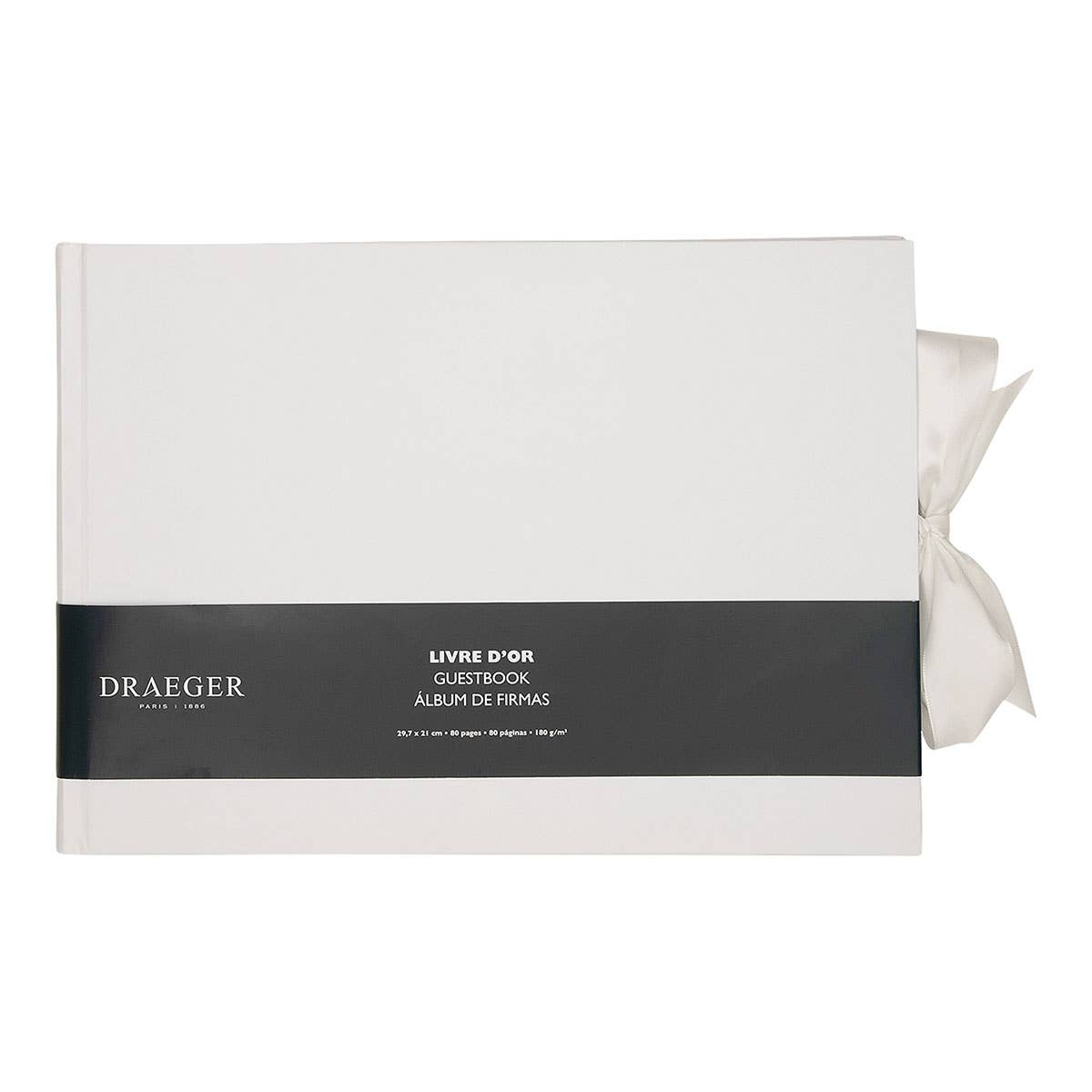 Livre d'or 80 pages blanches personnalisé thème floral - 30x21 cm