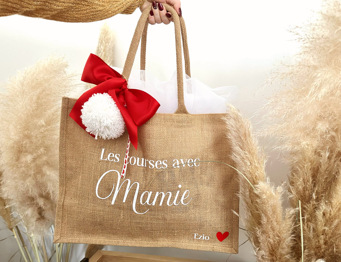 Sac cabas personnalisé cadeau pour mamie