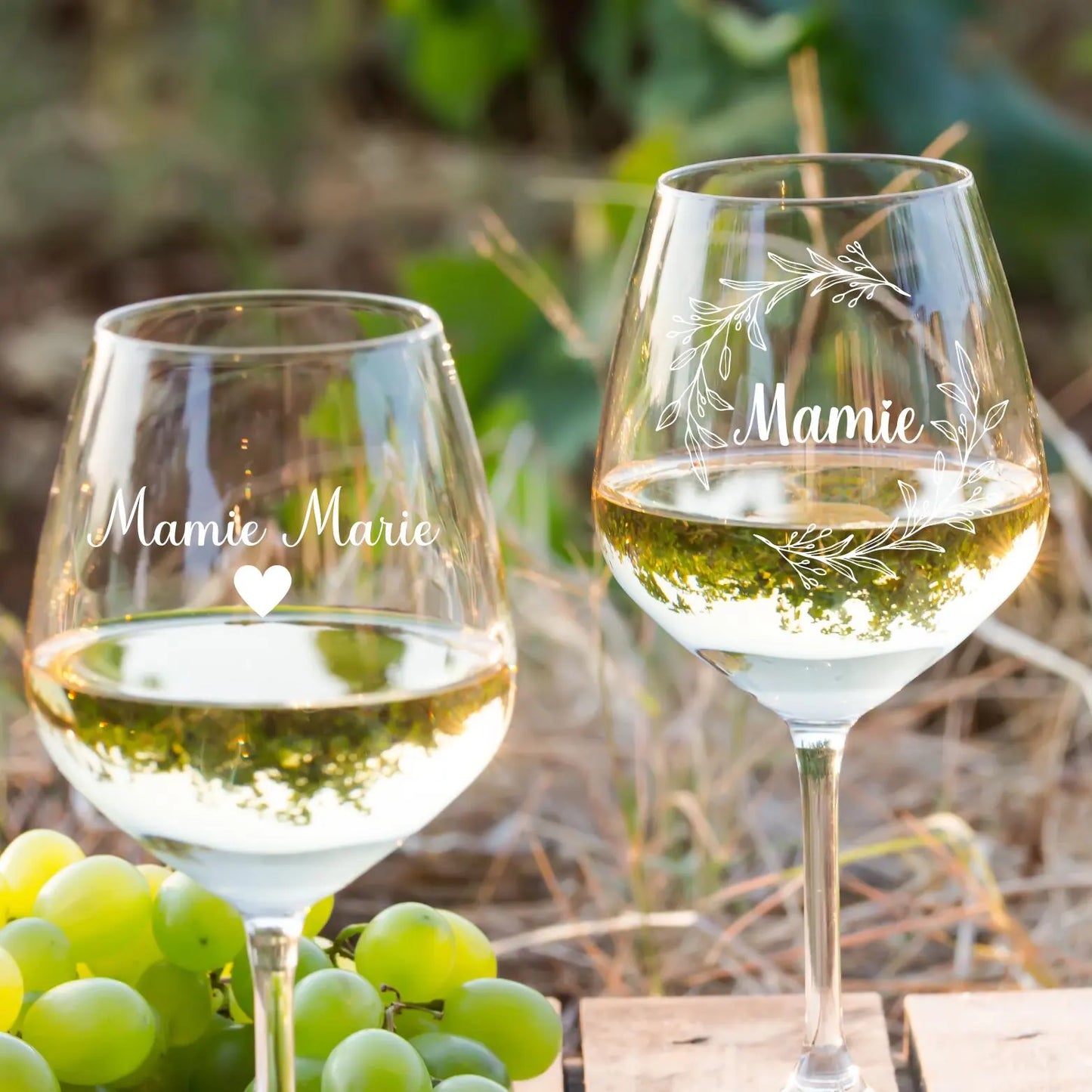 Verre vin personnalisé cadeau grand mère fête des mamies, verre gravure fête, bonne fête mamie grand mère cadeau personnalisé
