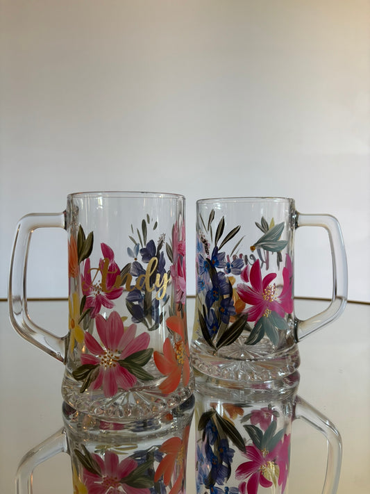 Chopes de mariage personnalisées peintes à la main – Cadeau mariage unique
