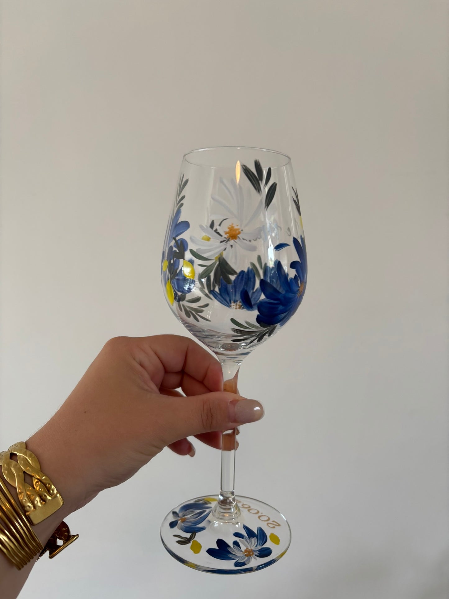 coffret duo verre vin dolce et vita citron et bleu roi