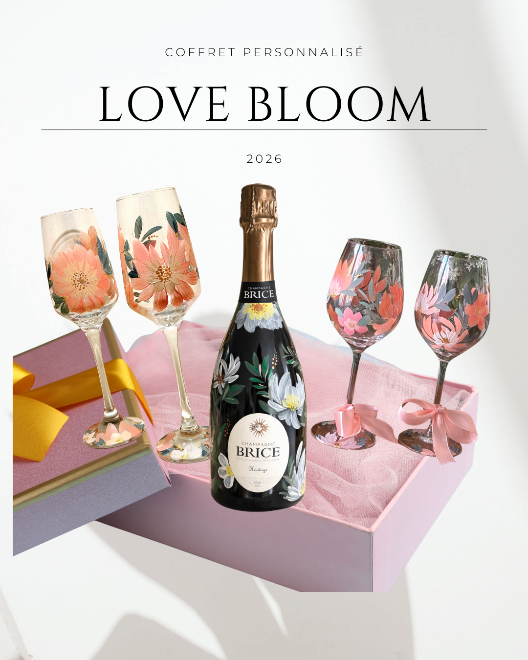 coffret Love Bloom - coffret de mariage table d'honneur mariés décoration de table