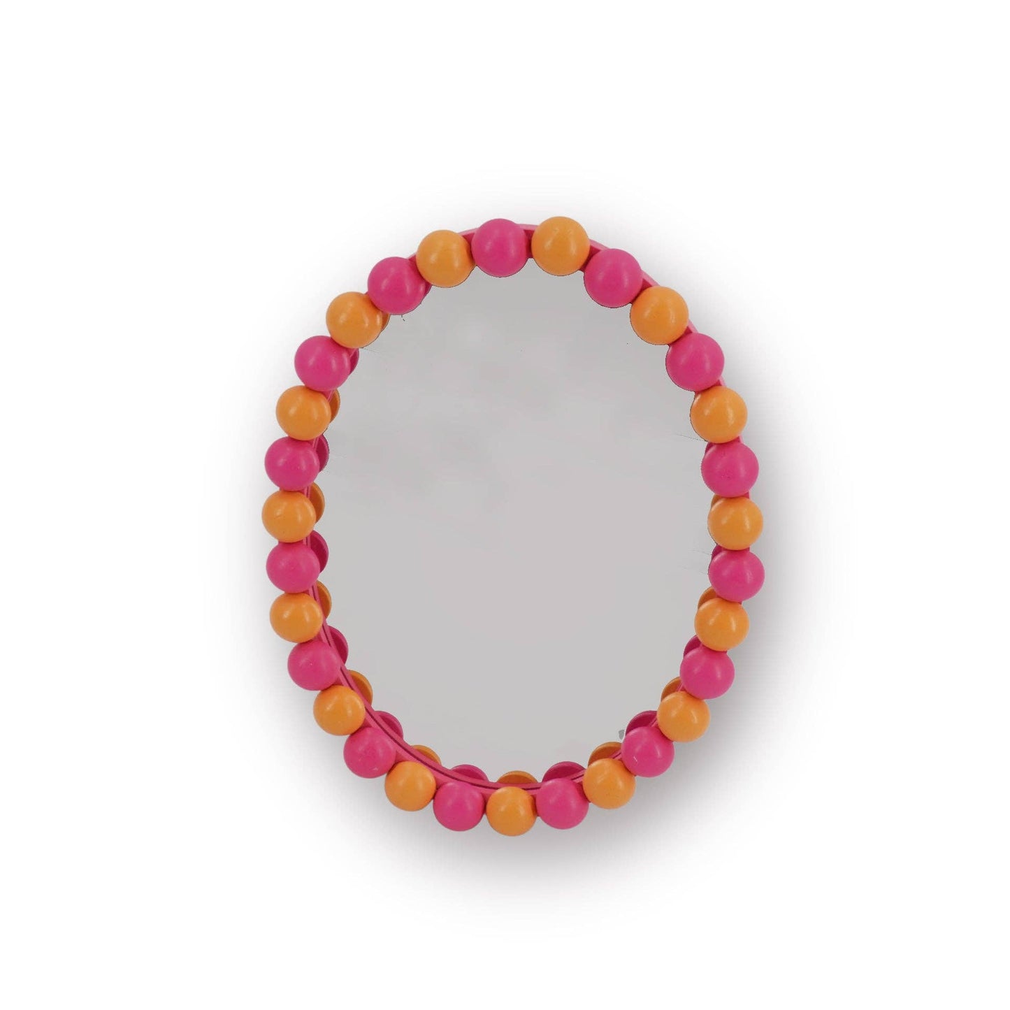 Miroir - Ovale - Bulles - Néon Rose/Orange - 29x22,5cm