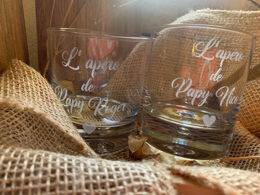 verre personnalisé, verre à vin personnalisé, texte de votre choix, cadeau fête des pères, papi, mamie maman personnalisation gravure